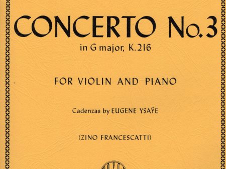 Mozart, ed. Francescatti - Concerto No. 3 in G Major, K.216 - Violin and Piano Hot on Sale