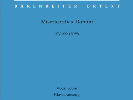 Mozart - Misericordias Domini, K.222 - Vocal Score Online