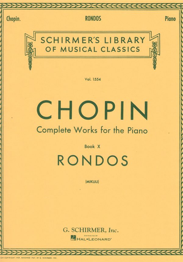 Chopin, ed. Mikuli – Rondos – Piano Cheap