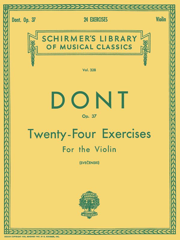 Dont – Twenty-Four Exercises, Op. 37 – Violin Method Online Sale