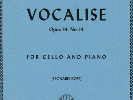 Rachmaninoff, ed. Rose - Vocalise, Op. 34, No. 14 - Cello and Piano For Cheap