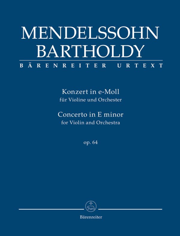 Mendelssohn – Concerto for Violin and Orchestra in E minor, Op. 64 – Study Score For Cheap