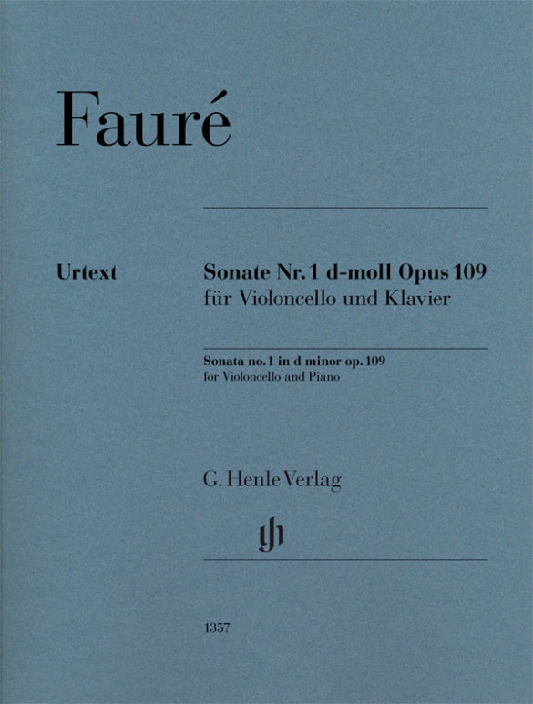 Faure - Sonata No. 1 in D Minor, Op. 109 - Cello and Piano Fashion