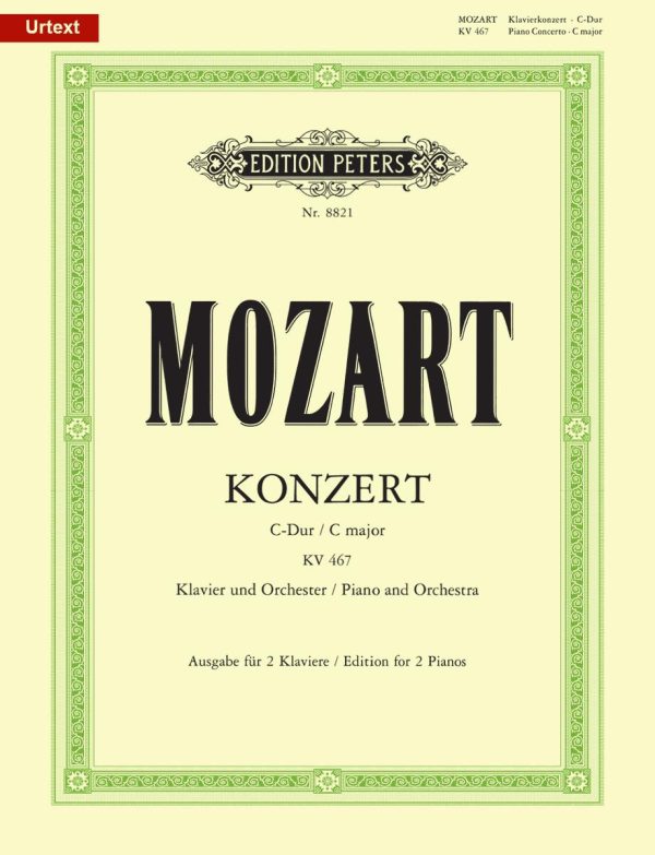 Mozart, eds. Wolff and Zacharias - Piano Concerto No. 21 in C Major, Kv. 467 - 2 Pianos, 4 Hands Hot on Sale