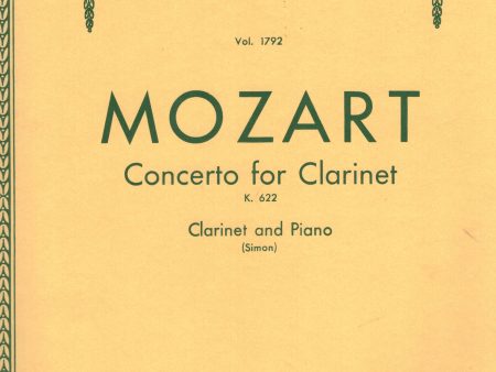 Mozart - Concerto for Clarinet, K. 622 - Clarinet in Bb and Piano on Sale