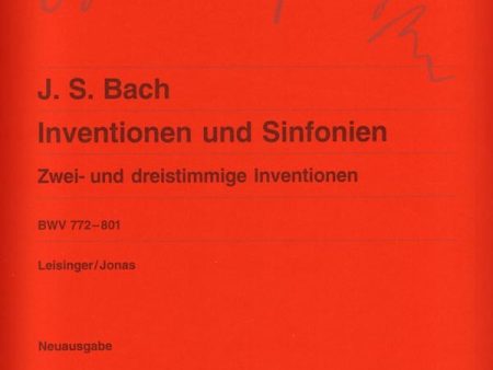 Bach, eds. Leisinger and Jonas – Inventions and Sinfonias, BWV 772-801 – Piano Fashion