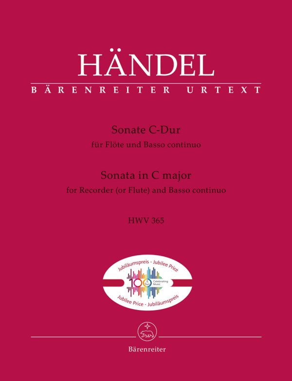 Handel - Sonata for Flute (Recorder) and Basso continuo in C major (HWV 365) - Flute and Basso Continuo Fashion