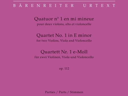 Saint-Saens, ed. Guilloux – Quartet No. 1 in E Minor, Op. 112 – String Quartet Online Hot Sale