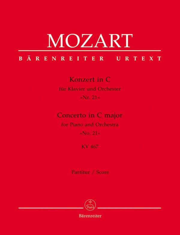 Mozart, ed. Engel Heussner - Piano Concerto No. 21 in C Major, KV. 467 - Full Score Online Sale