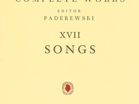 Chopin, ed. Paderewski – Complete Works, Vol. XVII: Songs – Voice and Piano For Sale