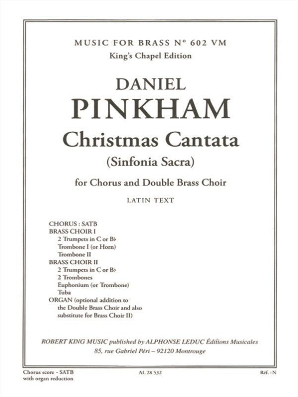 Pinkham - Christmas Cantata (Sinfonia Sacra) - SATB and Organ Online Hot Sale