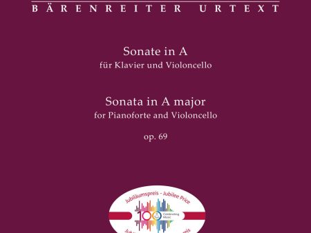 Beethoven - Sonata in A Major for Cello and Piano, Op. 69 - Cello and Piano Online Sale