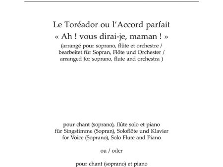 Adam - Ah ! vous dirai-je, maman ! - Voice, Flute and Piano Voice and Piano Supply