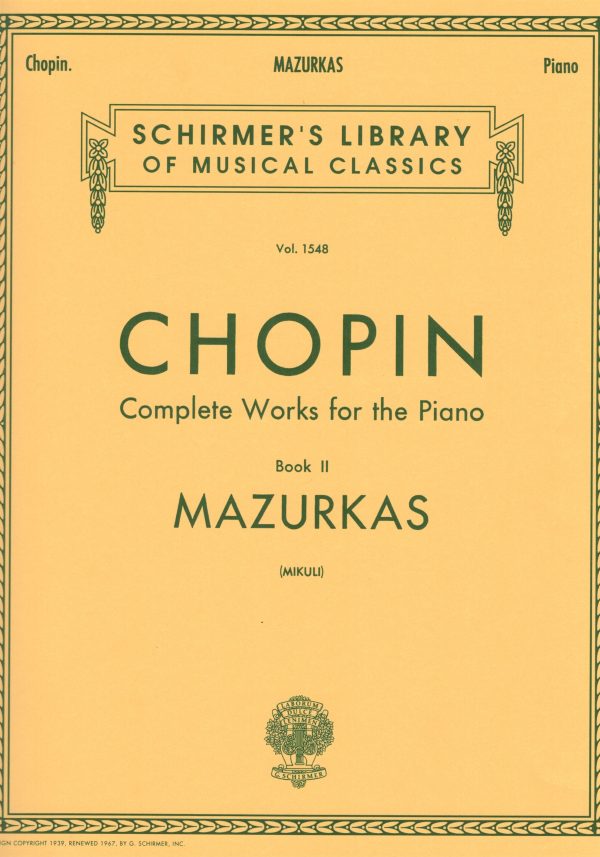 Chopin, ed. Mikuli – Mazurkas – Piano on Sale