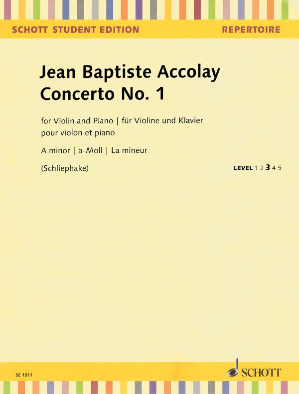 Accolay - Violin Concerto No. 1 in A Minor - Violin and Piano Cheap