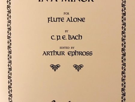 Bach, C.P.E. - Sonata in A Minor - Flute Hot on Sale