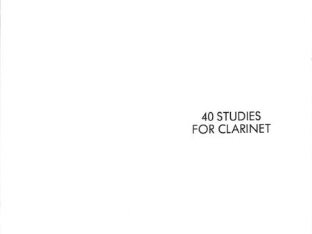 Rose – 40 Studies for Clarinet, Book 2 – Clarinet Method For Discount