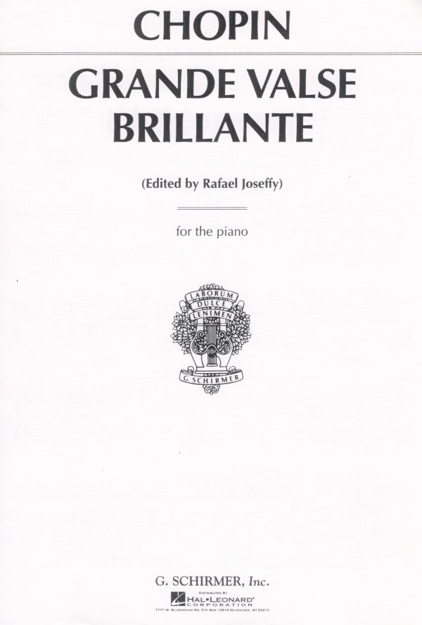 Chopin, ed. Joseffy – Grande Valse Brillante – Piano Online