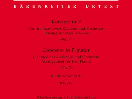 Mozart - Piano Concerto No. 7 in F, KV. 242 - 2 Pianos, 4 Hands Online