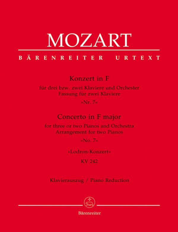 Mozart - Piano Concerto No. 7 in F, KV. 242 - 2 Pianos, 4 Hands Online