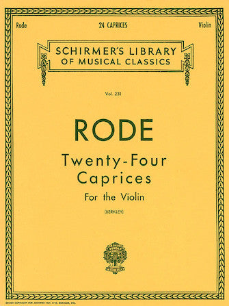 Rode - 24 Caprices - Violin Method on Sale