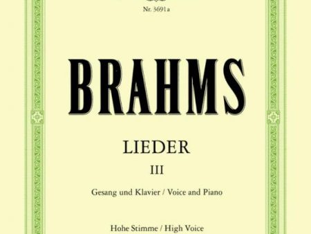 Brahms - Lieder, Volume 3 - High Voice and Piano Online