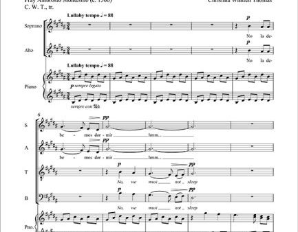 Thomas - No la Debemos Dormir - SATB For Sale