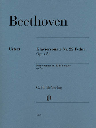 Beethoven, ed. Gertsch & Perahia - Piano Sonata No. 22 in F Major, Op. 54 - Piano Cheap