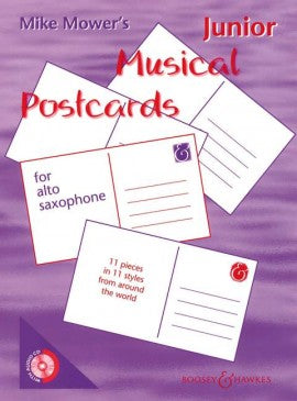 Mower - Junior Musical Postcards (w CD) - Alto Saxophone Solo Sale