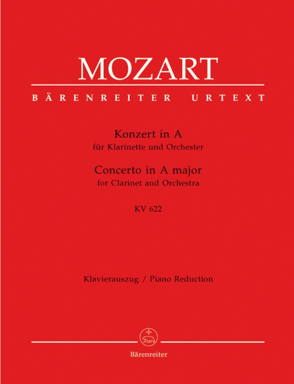 Mozart - Concerto for Clarinet and Orchestra in A Major K. 622 - Clarinet and Piano For Discount