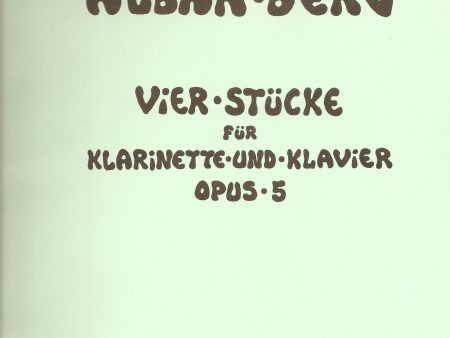 Berg - Vier Stucke fur Klarinette und Klavier Op. 5 - Clarinet and Piano Online Sale