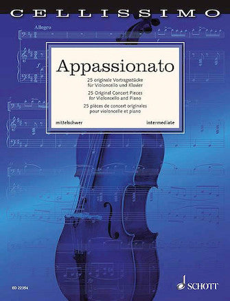 eds. Mohrs and Preusser - Appassionato: 25 Concert Pieces - Cello and Piano For Sale