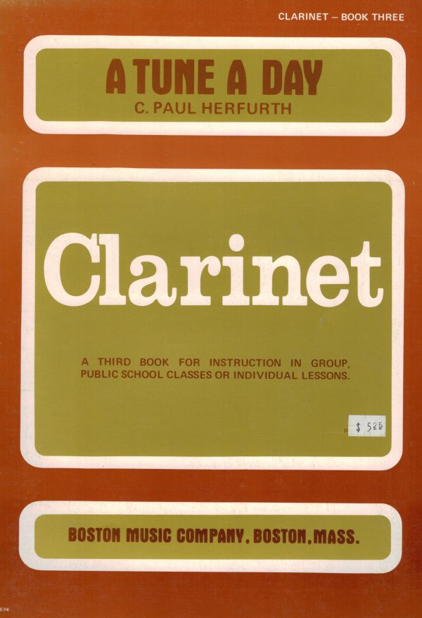 Herfurth – A Tune a Day: Clarinet, Book 3 – Clarinet Method Sale