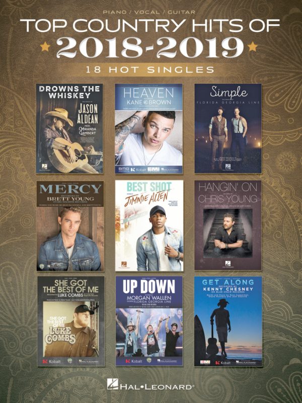 Various - Top Country Hits of 2018-2019: 18 Hot Singles - Piano, Vocal, Guitar Supply