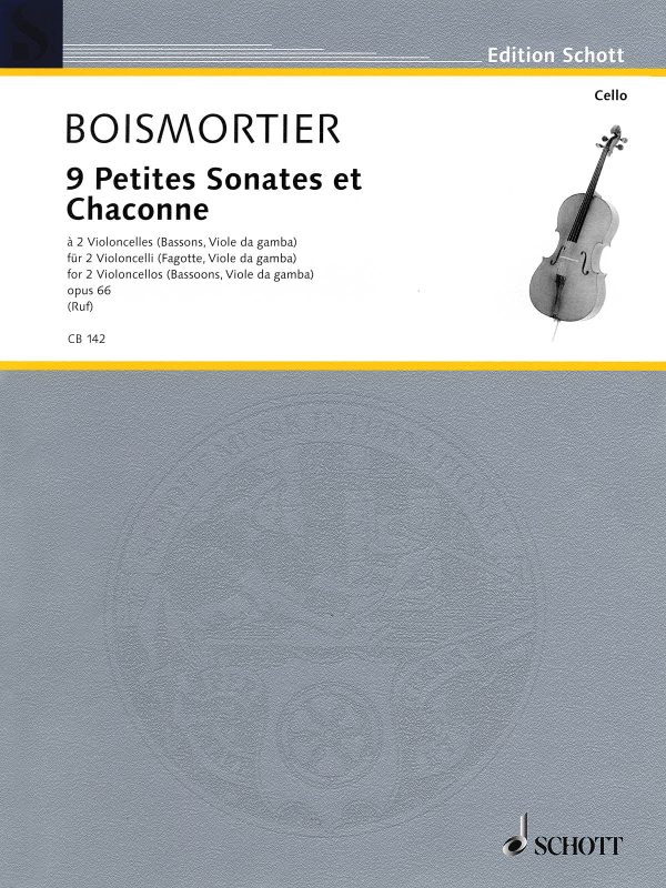 Boismortier – 9 Petites Sonates et Chaconne, Op. 66 – 2 Cellos Supply