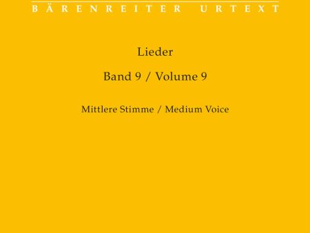 Schubert, ed. Durr – Lieder, Vol. 9 – Medium Voice and Piano Cheap