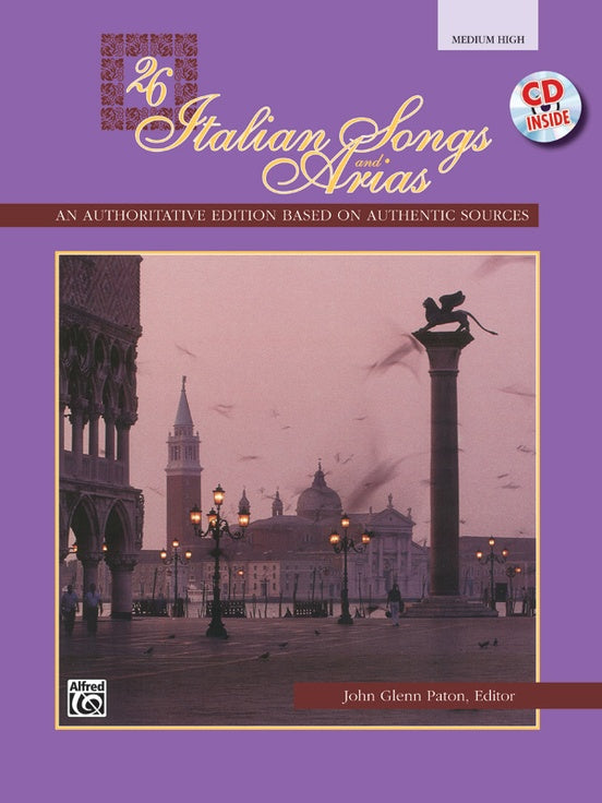 Various, ed. Paton – 26 Italian Songs and Arias – Medium High Voice and Piano For Sale