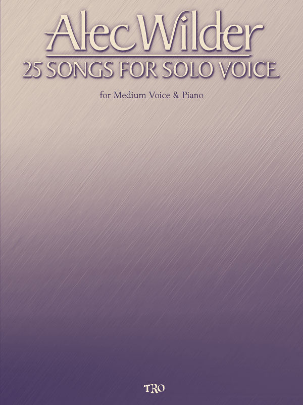 Wilder – 25 Songs for Solo Voice – Voice Online