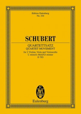 Schubert - Quartet Movement in C Minor, Op. posth (D.703) - Study Score Hot on Sale