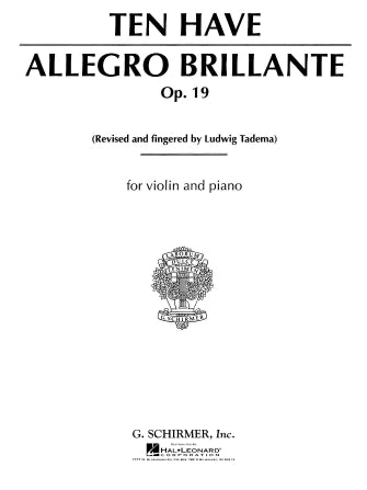 Ten Have - Allegro Brillante, Op. 19 - Violin and Piano Online Sale