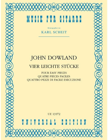 Dowland, tr. Scheit - 4 Easy Pieces for Guitar - Guitar Online Hot Sale