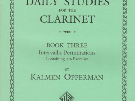 Opperman – Modern Daily Studies for the Clarinet, Book 3 – Clarinet Method Online now