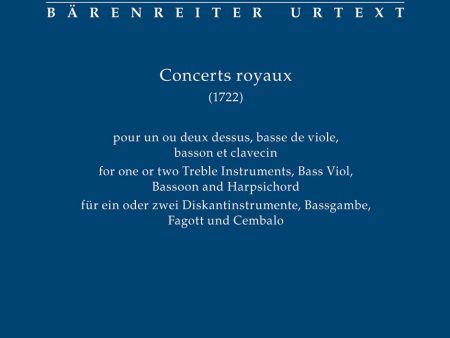 Couperin - Concerts Royaux for one or two Treble Instruments - Bass Viol, Bassoon and Harpsichord For Sale