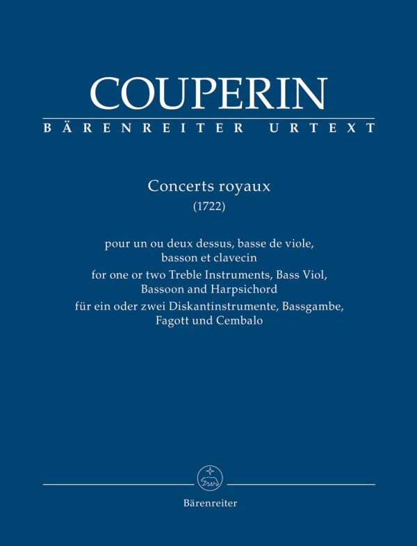 Couperin - Concerts Royaux for one or two Treble Instruments - Bass Viol, Bassoon and Harpsichord For Sale