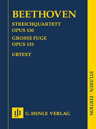 Beethoven, ed. Cadenbach - String Quartet in Bb Major, Op. 130 and Great Fugue, Op. 133 - Study Score Hot on Sale