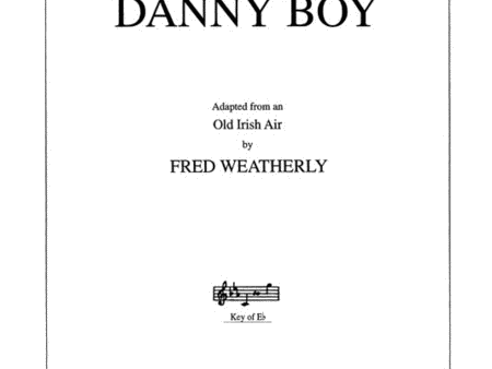 Weatherley - Danny Boy (Eb Major) - Medium High Voice and Piano Cheap