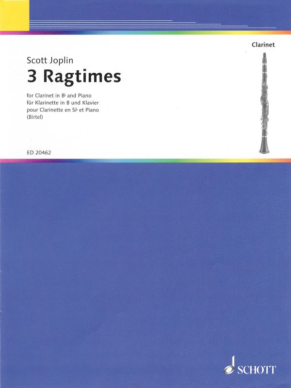 Joplin, arr. Birtel – 3 Ragtimes – Clarinet and Piano Cheap