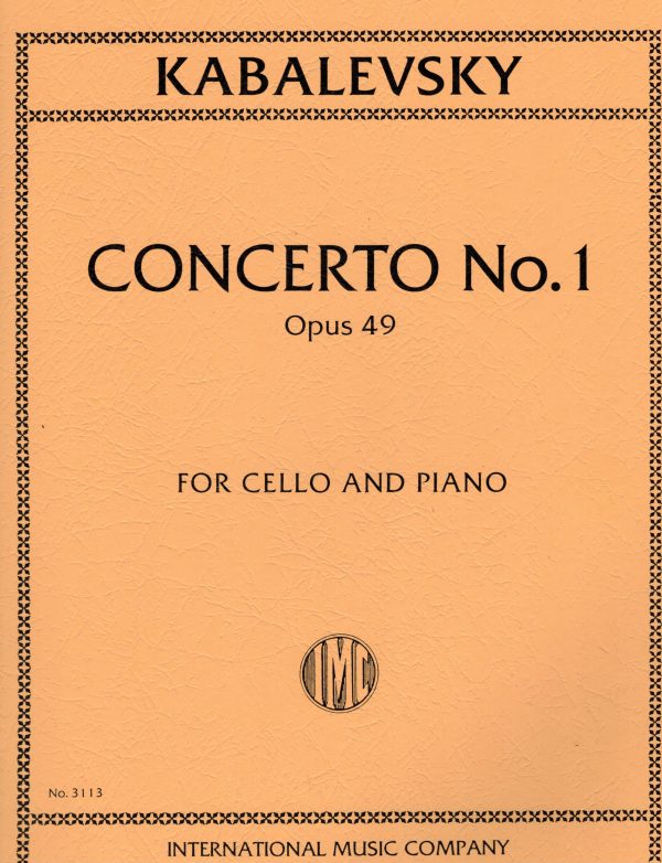 Kabalevsky - Concerto No. 1, Op. 49 - Cello and Piano Online Sale