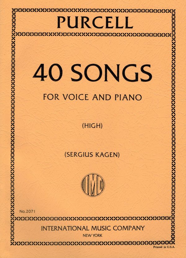 Purcell, ed. Kagen - 40 Songs (Complete) - High Voice and Piano Fashion