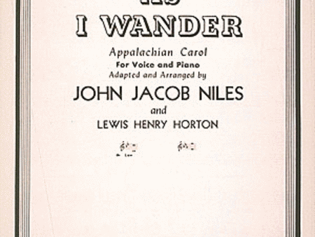 Niles - I Wonder As I Wander (G Minor) - Low Voice and Piano Online Hot Sale